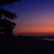 chrissi island at night